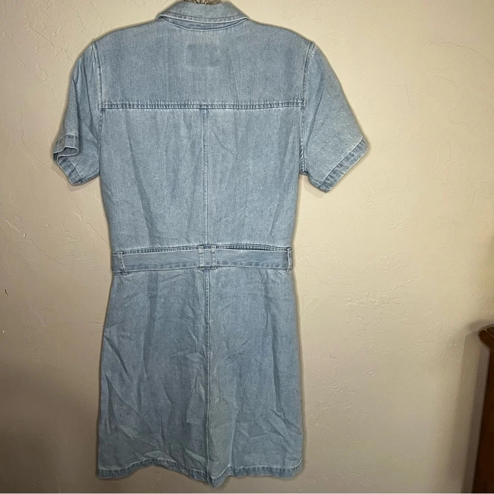 NWT Rails Danica Light Vintage Blue Denim Button‎ Down Belted Shirt Dress - Picture 8 of 11